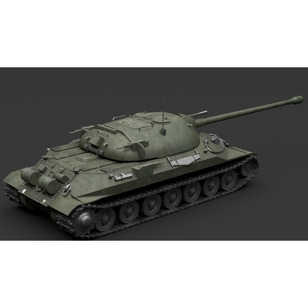 IS-7 Tank 3D Model – High Poly Military Vehicle, FBX - View 6
