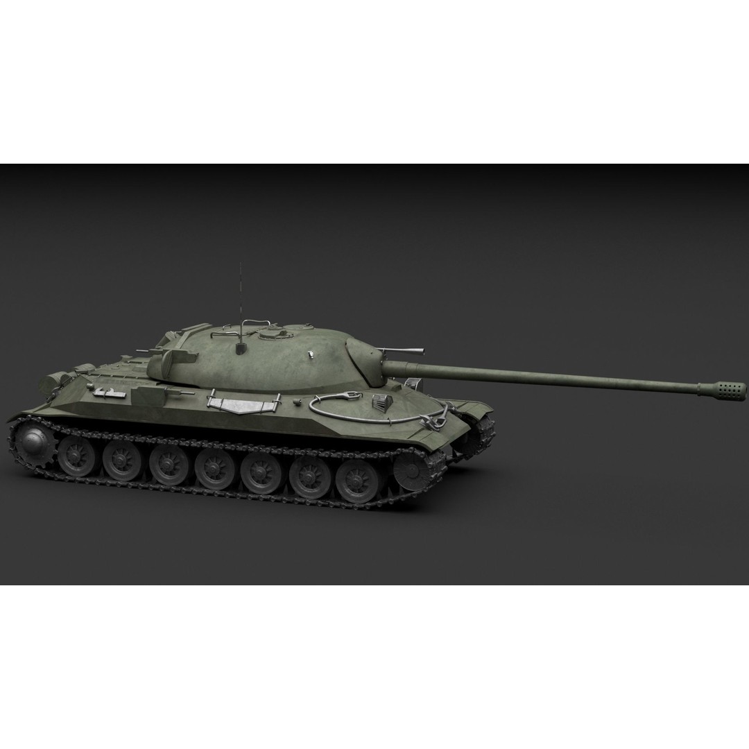 IS-7 Tank 3D Model – High Poly Military Vehicle, FBX - View 8