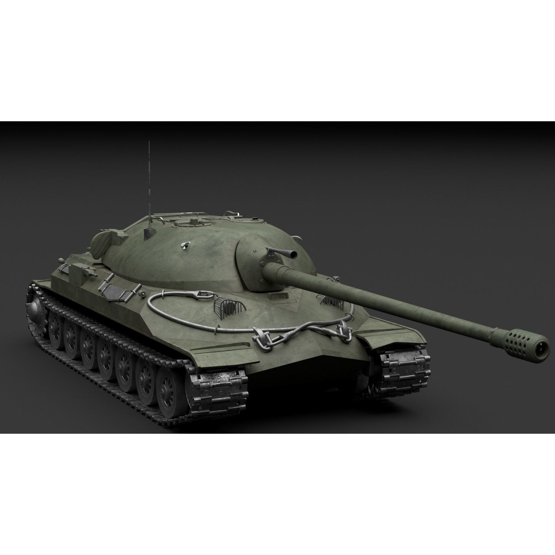 IS-7 Tank 3D Model – High Poly Military Vehicle, FBX - View 9