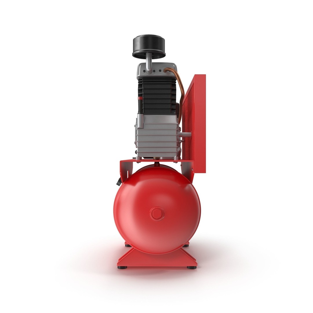 Air Compressor 3D Model – Low Poly Industrial Tool, FBX, PBR Textures - View 15