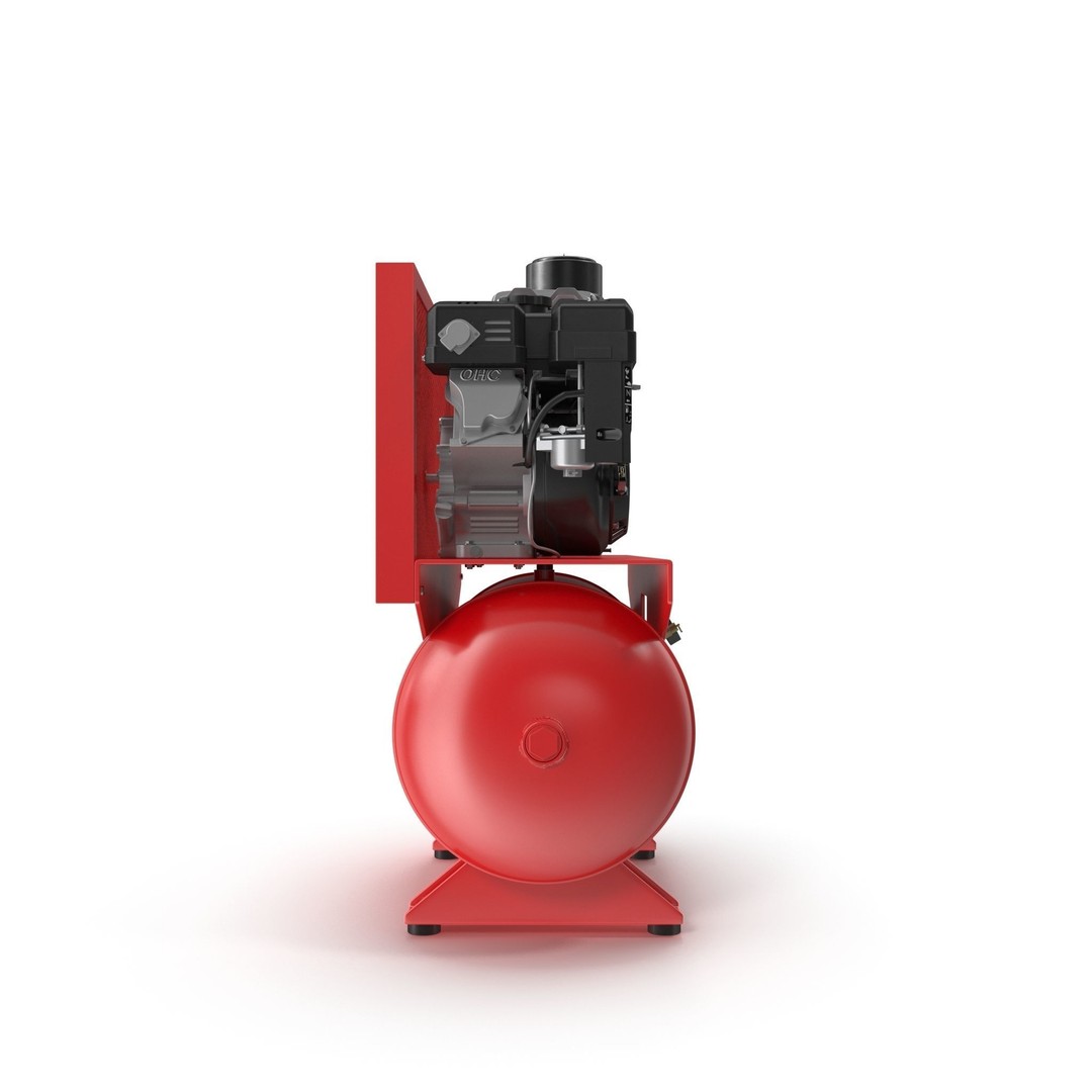 Air Compressor 3D Model – Low Poly Industrial Tool, FBX, PBR Textures - View 17