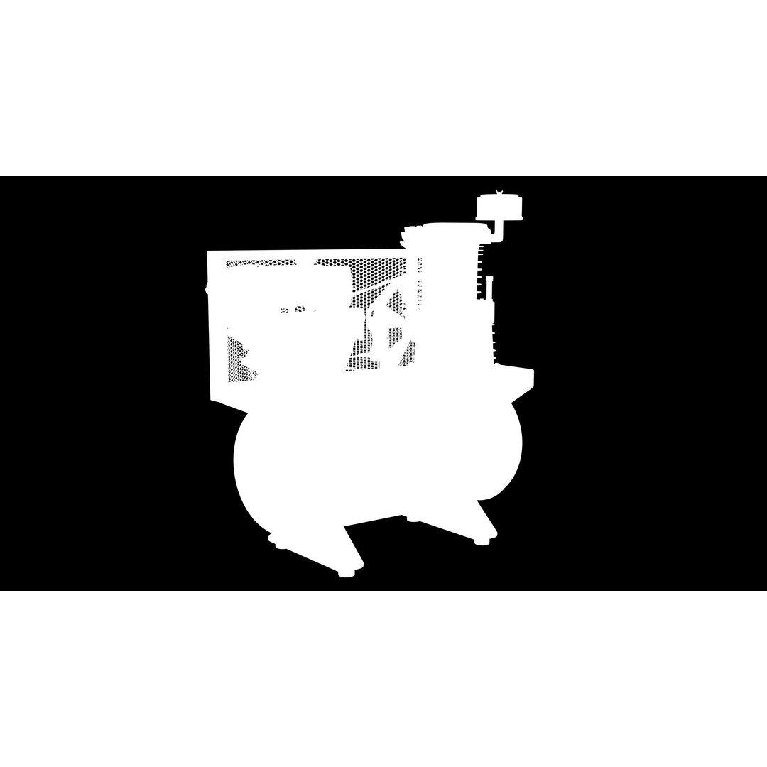 Air Compressor 3D Model – Low Poly Industrial Tool, FBX, PBR Textures - View 4