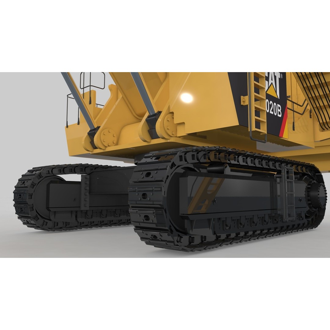 Mining Excavator 3D Model – Rigged Heavy Machinery for Animation - View 11