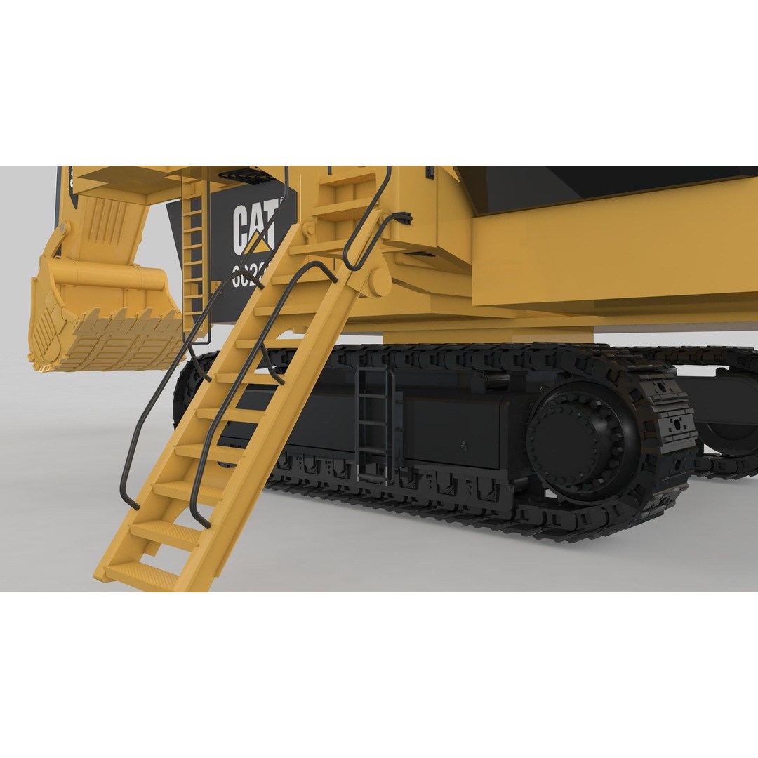 Mining Excavator 3D Model – Rigged Heavy Machinery for Animation - View 12