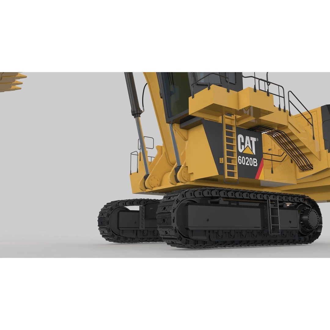 Mining Excavator 3D Model – Rigged Heavy Machinery for Animation - View 31