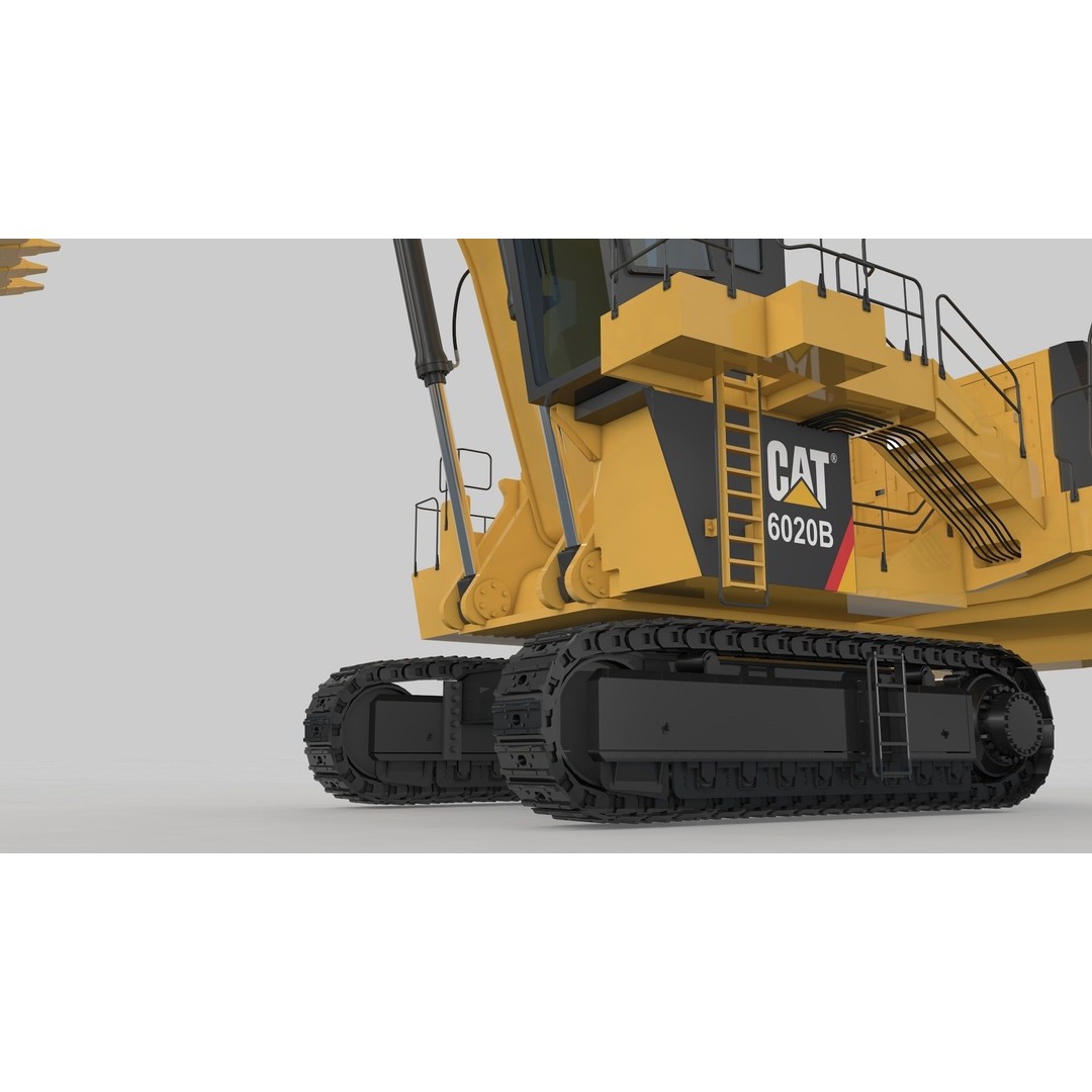 Mining Excavator 3D Model – Rigged Heavy Machinery for Animation - View 32