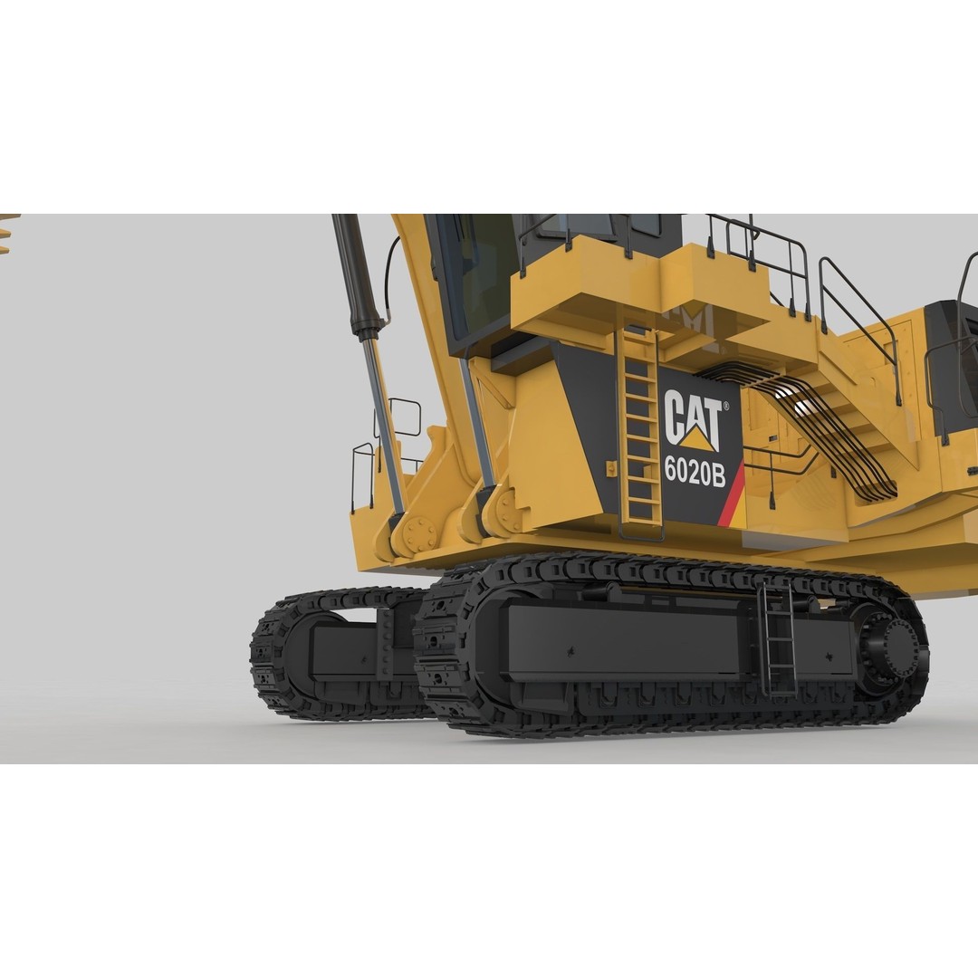 Mining Excavator 3D Model – Rigged Heavy Machinery for Animation - View 33