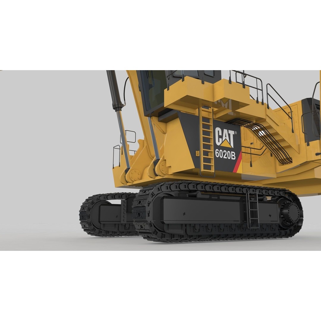 Mining Excavator 3D Model – Rigged Heavy Machinery for Animation - View 34
