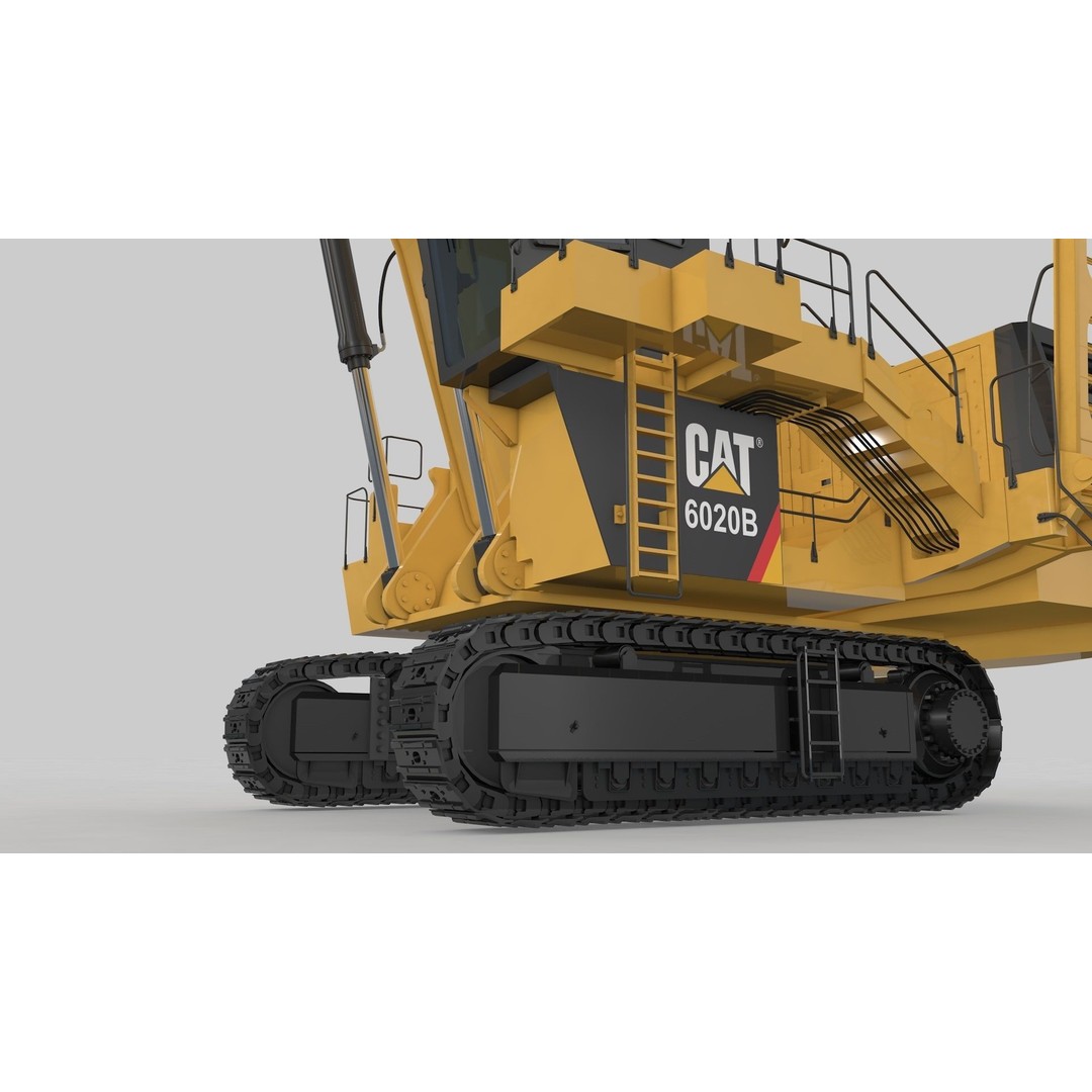 Mining Excavator 3D Model – Rigged Heavy Machinery for Animation - View 35