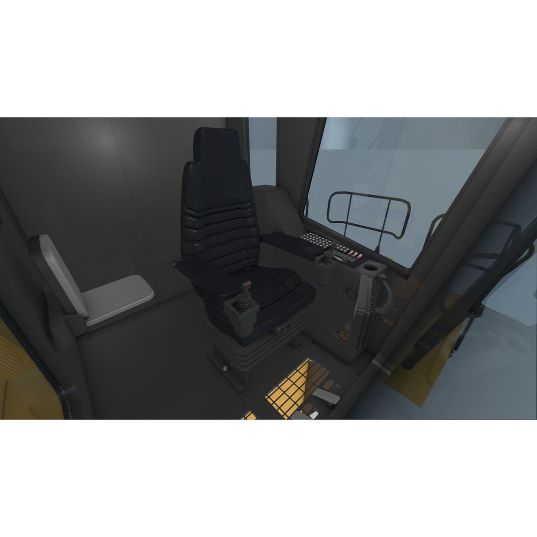 Mining Excavator 3D Model – Rigged Heavy Machinery for Animation - View 38