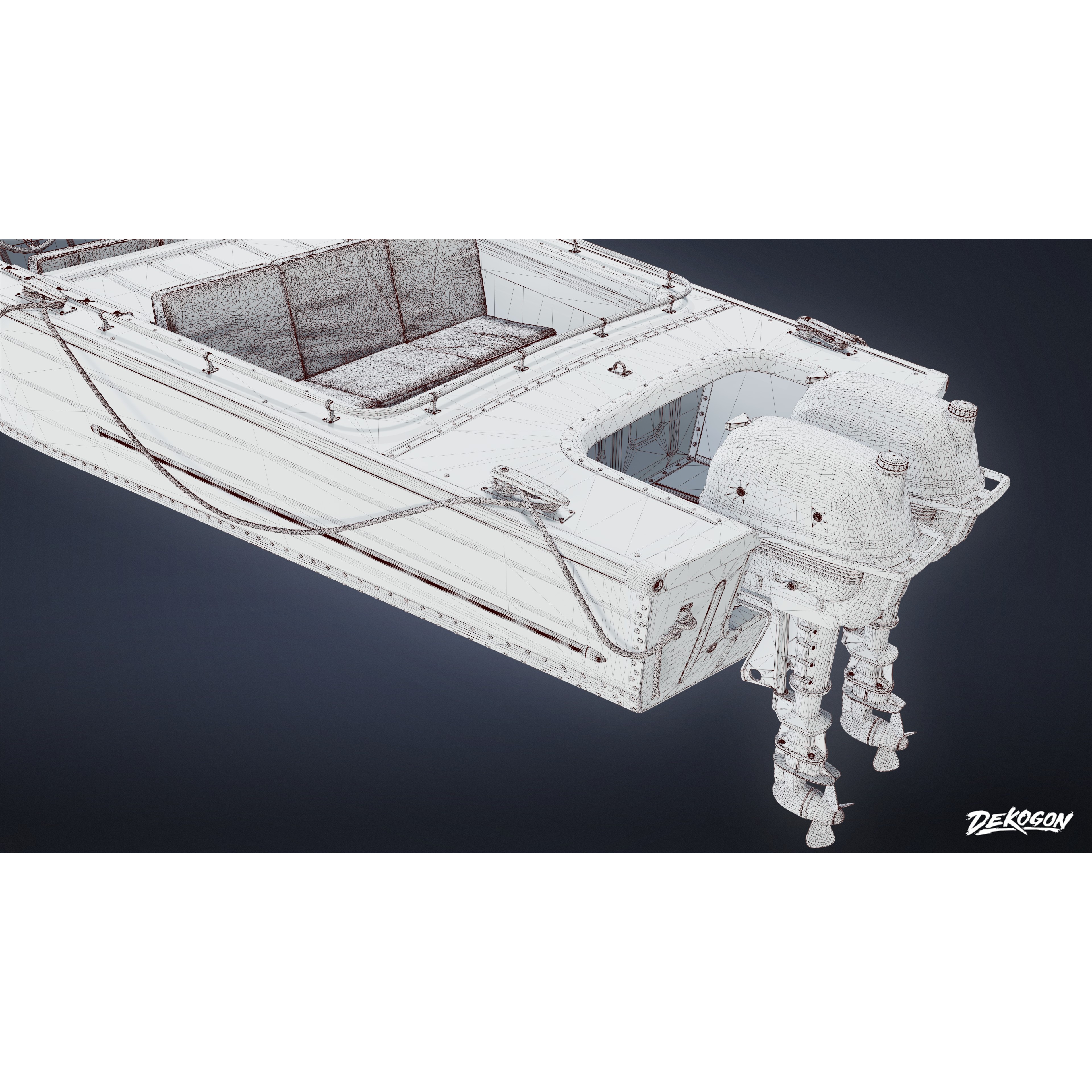 BOATYARD - Low-Poly Game-Ready 3D Model