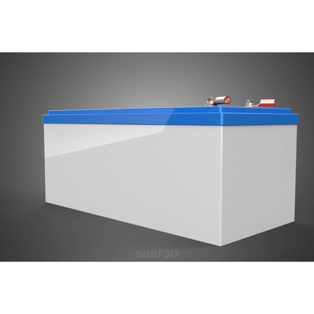 Standard Accu Industrial Battery 3D Model – PBR Game-Ready Formats - View 13