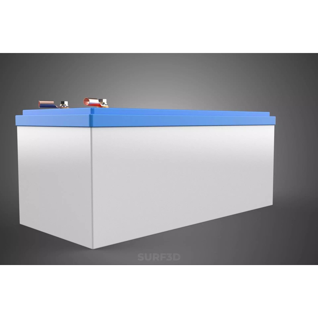 Standard Accu Industrial Battery 3D Model – PBR Game-Ready Formats - View 17