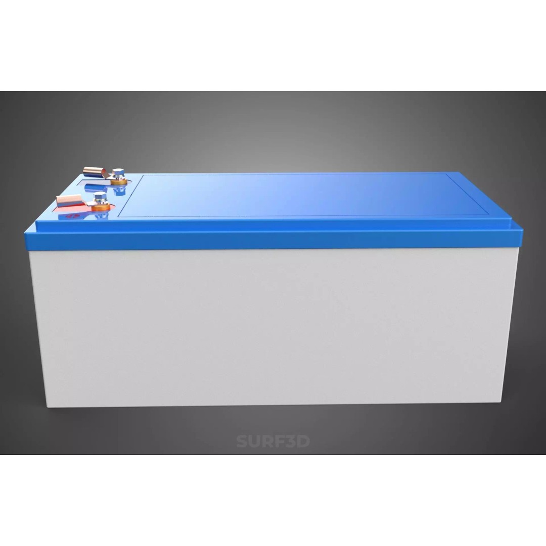 Standard Accu Industrial Battery 3D Model – PBR Game-Ready Formats - View 22