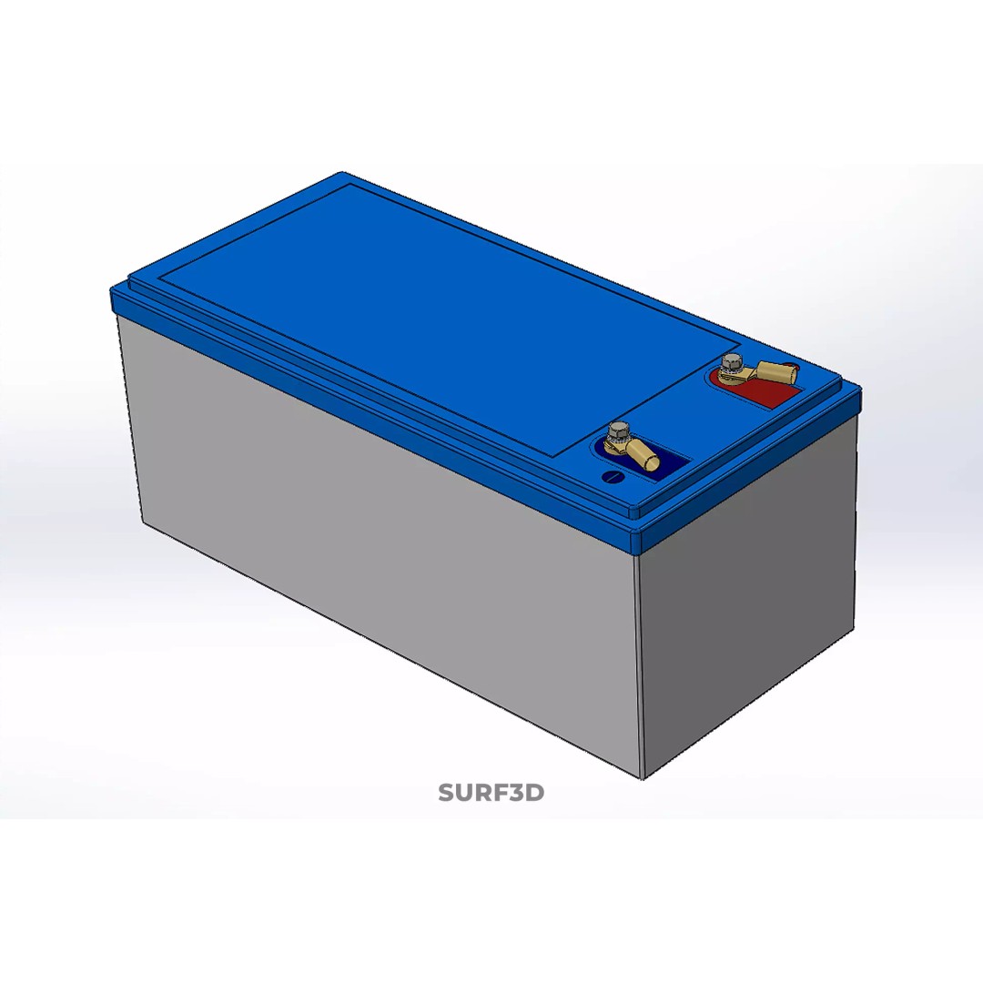 Standard Accu Industrial Battery 3D Model – PBR Game-Ready Formats - View 24