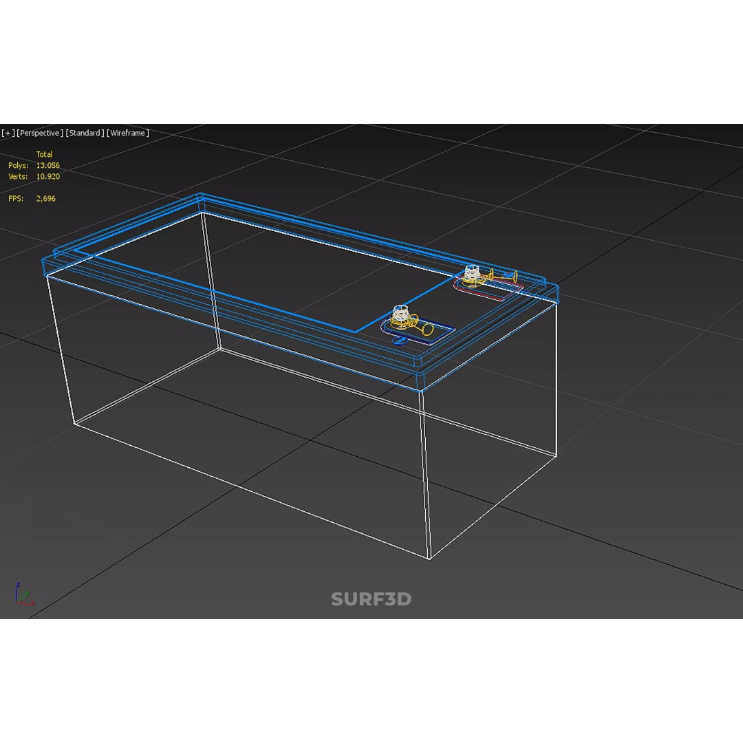 Standard Accu Industrial Battery 3D Model – PBR Game-Ready Formats - View 25