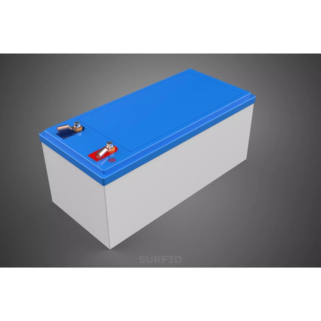 Standard Accu Industrial Battery 3D Model – PBR Game-Ready Formats - View 5