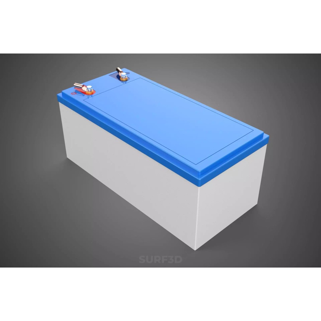 Standard Accu Industrial Battery 3D Model – PBR Game-Ready Formats - View 8