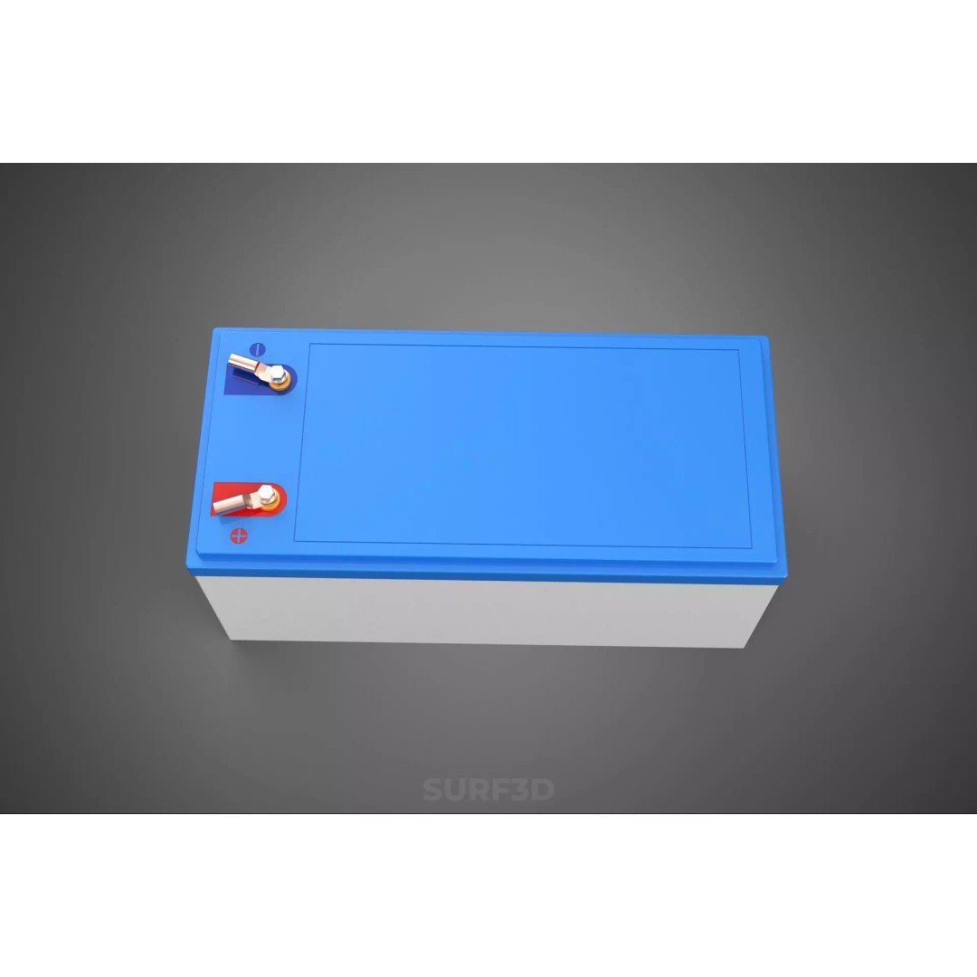 Standard Accu Industrial Battery 3D Model – PBR Game-Ready Formats - View 9
