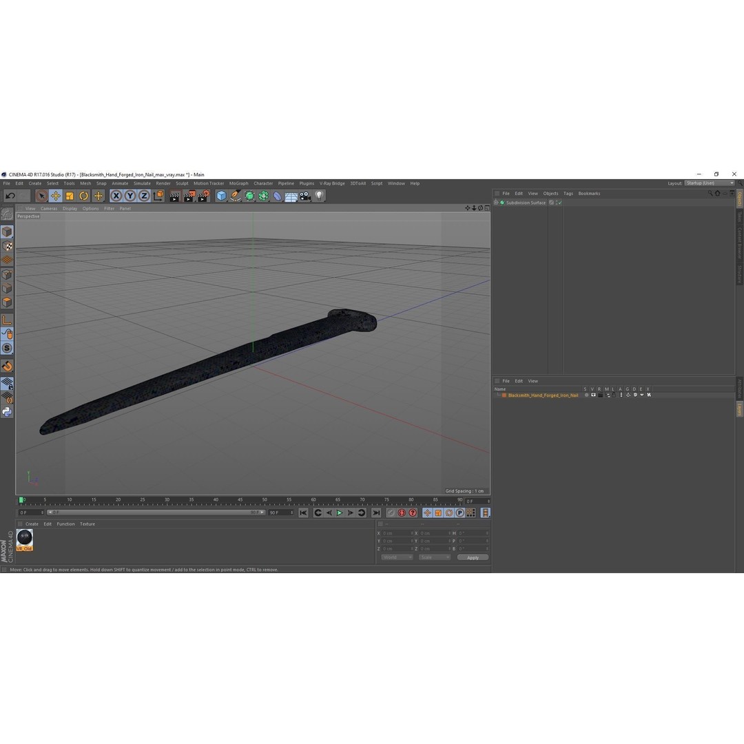 Blacksmith Hand Forged Iron Nail 3D Model – High Quality PBR Asset, FBX, OBJ - View 18