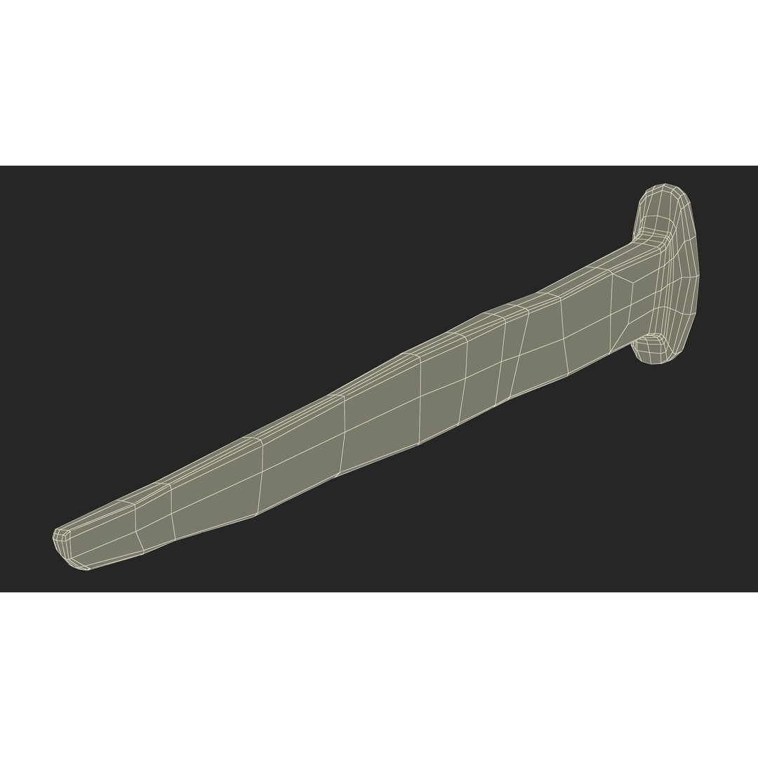 Blacksmith Hand Forged Iron Nail 3D Model – High Quality PBR Asset, FBX, OBJ - View 22
