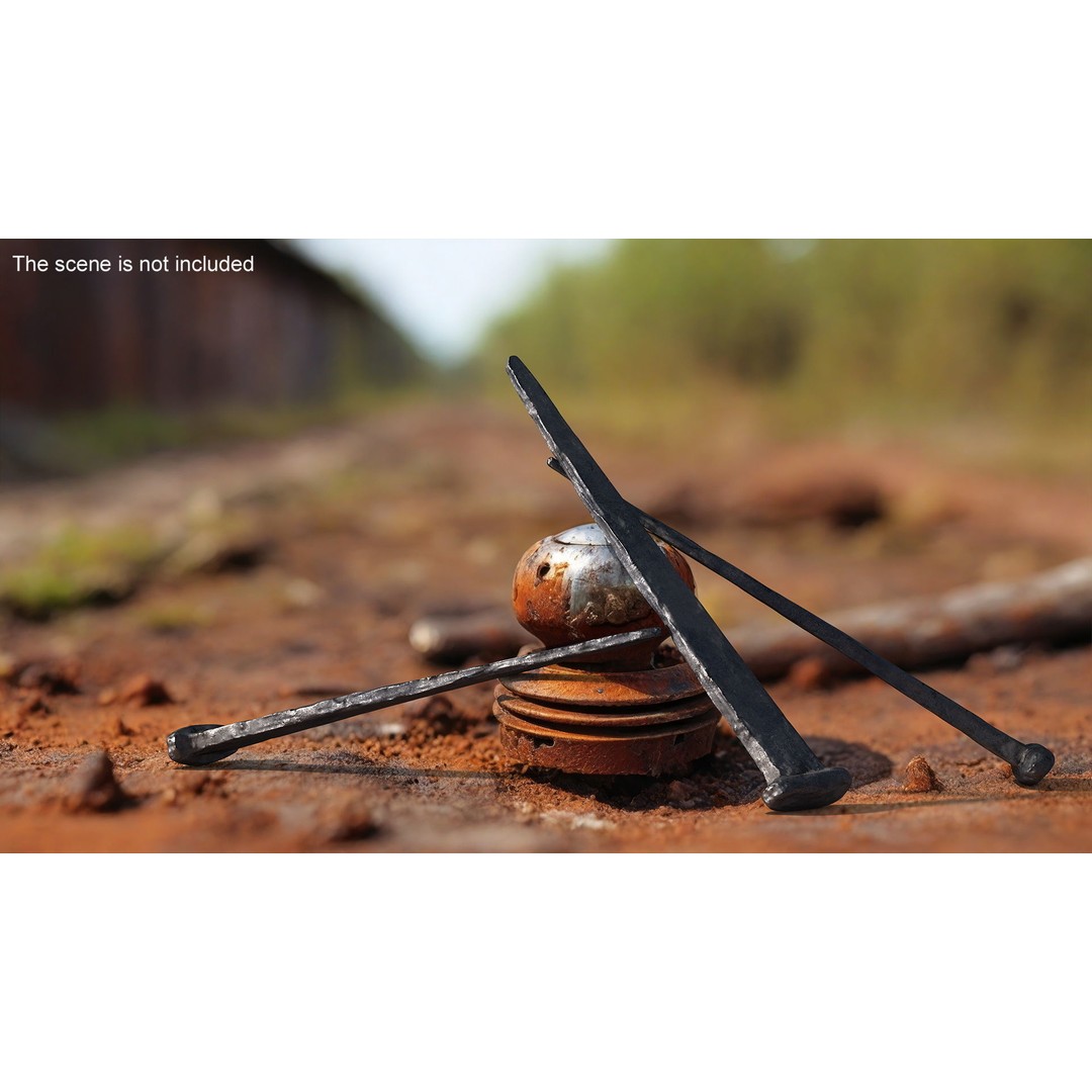 Blacksmith Hand Forged Iron Nail 3D Model – High Quality PBR Asset, FBX, OBJ - View 4