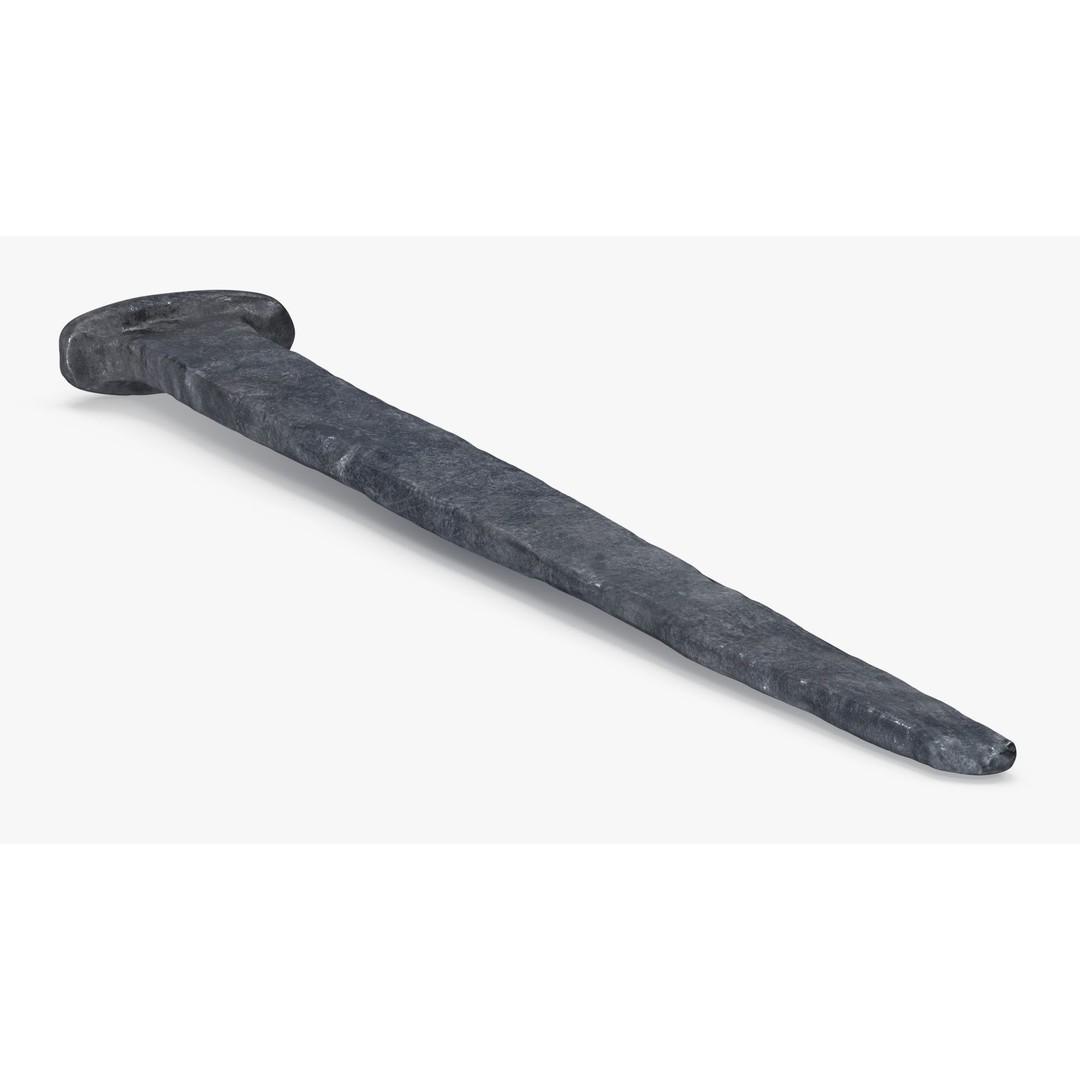 Blacksmith Hand Forged Iron Nail 3D Model – High Quality PBR Asset, FBX, OBJ - View 7