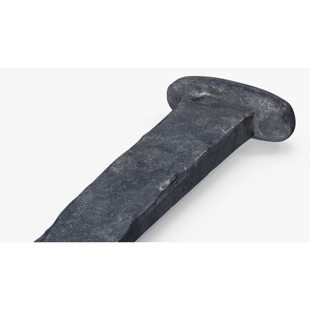 Blacksmith Hand Forged Iron Nail 3D Model – High Quality PBR Asset, FBX, OBJ - View 8