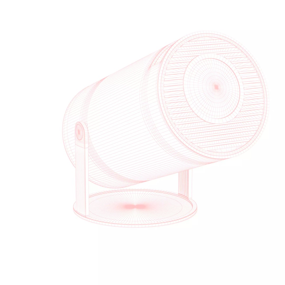 Projector 3D Model – Low Poly Bluetooth Design, FBX & OBJ Formats