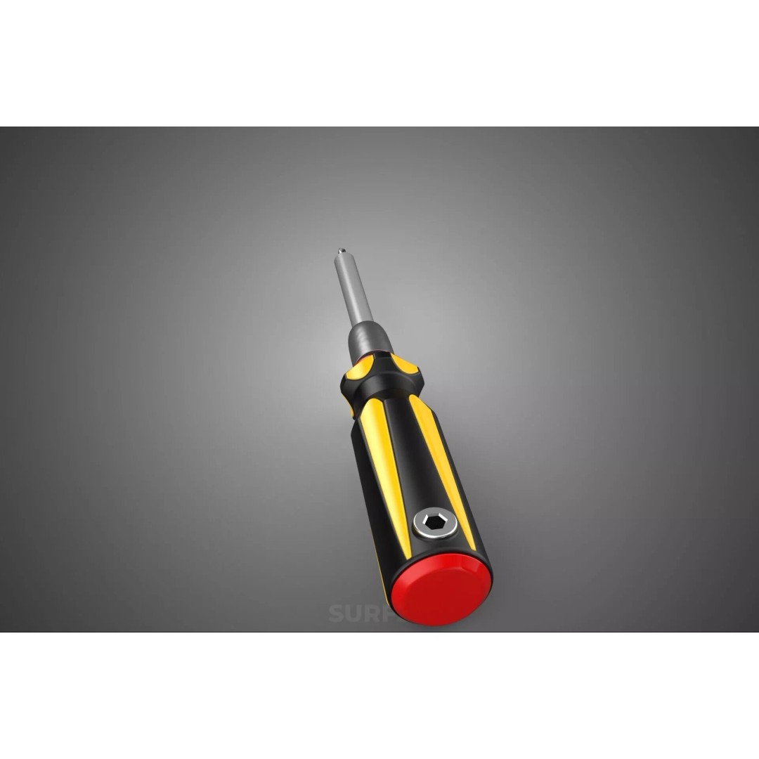 Phillips Head Screwdriver 3D Model – High-Quality Tool Asset, FBX, OBJ - View 6