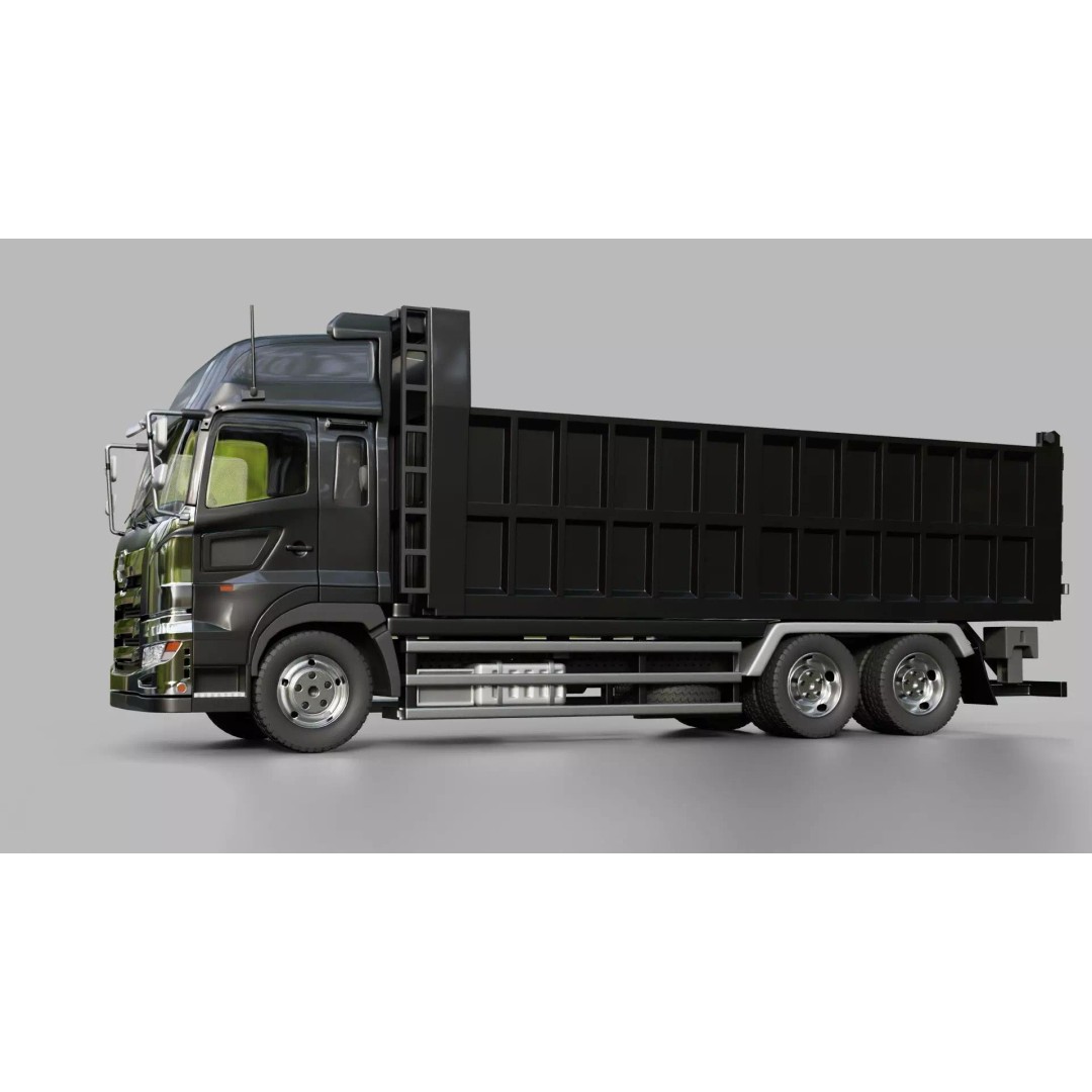 Hino Profia Dump Truck 3D Model – Rigged PBR Asset, Blender & FBX - View 13