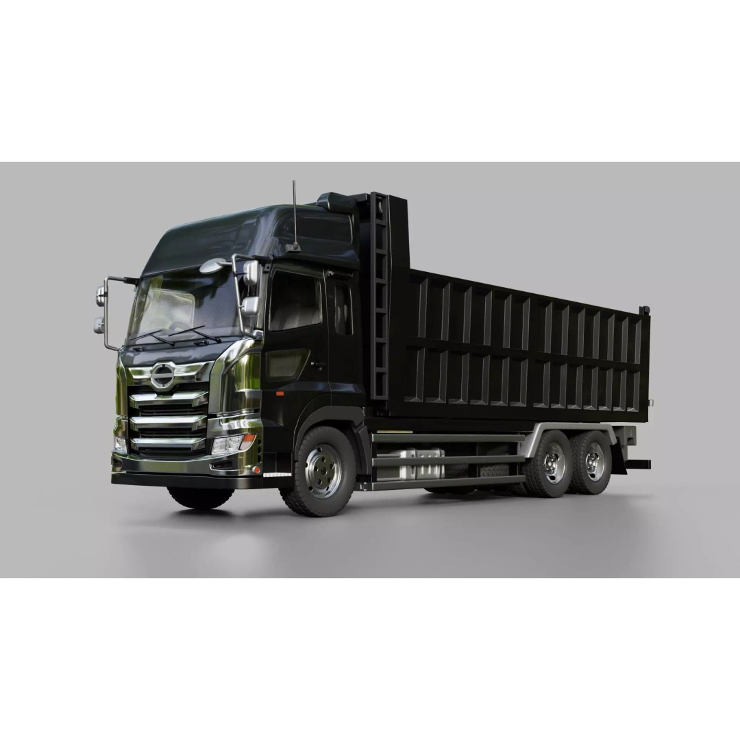 Hino Profia Dump Truck 3D Model – Rigged PBR Asset, Blender & FBX - View 2