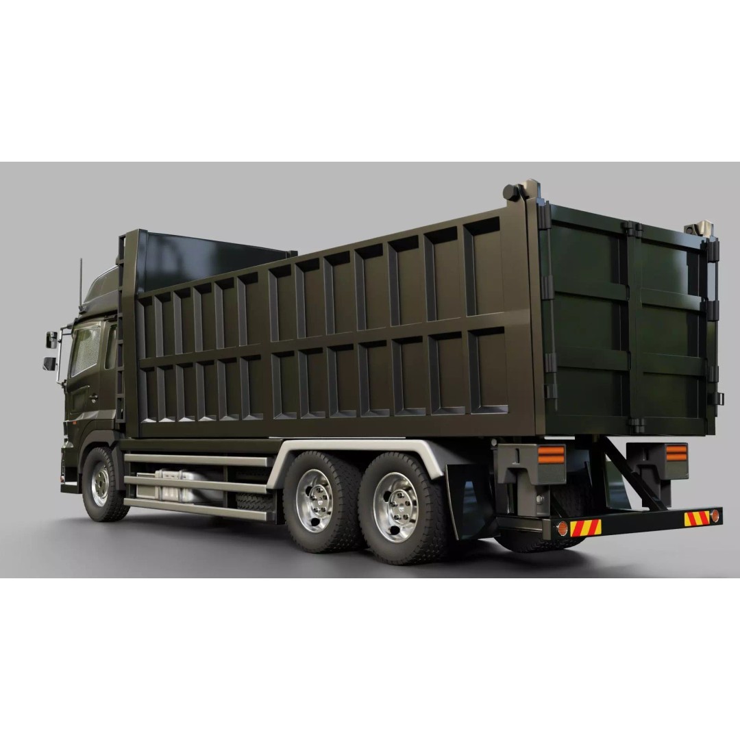 Hino Profia Dump Truck 3D Model – Rigged PBR Asset, Blender & FBX - View 4