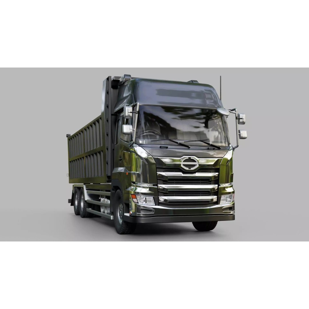 Hino Profia Dump Truck 3D Model – Rigged PBR Asset, Blender & FBX - View 9