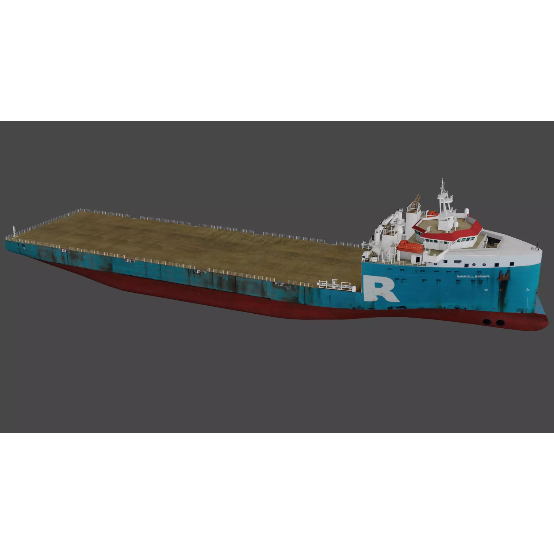 Heavy Load Vessel - Low-Poly 3D Model - View 2