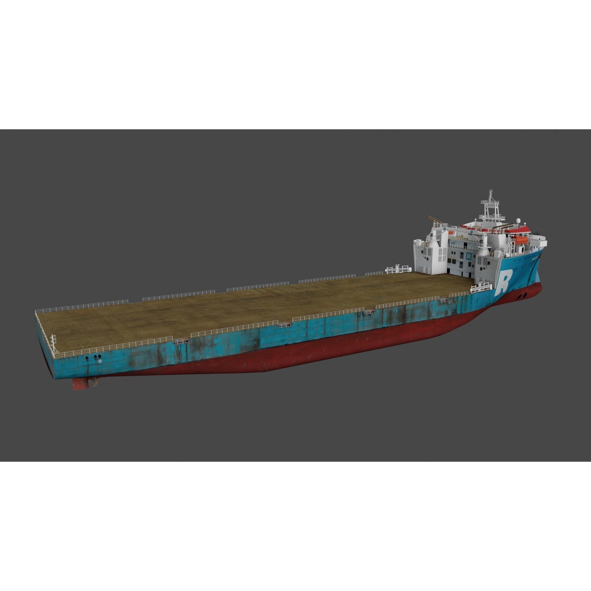 Heavy Load Vessel - Low-Poly 3D Model - View 3
