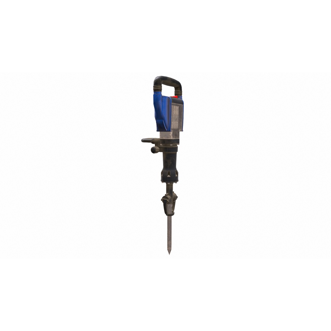 Demolition Hammer Machine 3D Model – Low Poly Game Asset, FBX, Blender - View 13
