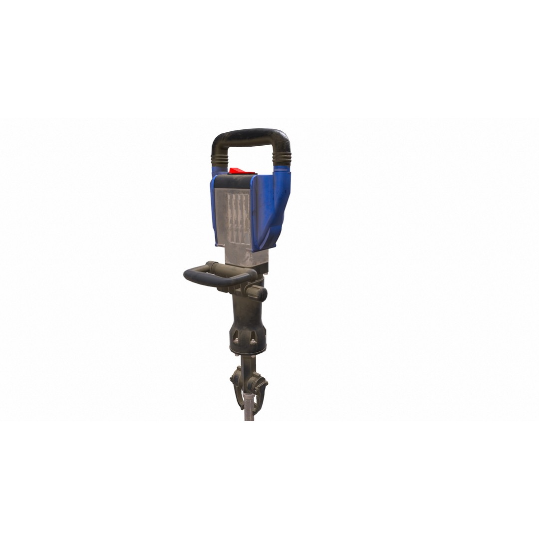 Demolition Hammer Machine 3D Model – Low Poly Game Asset, FBX, Blender - View 18