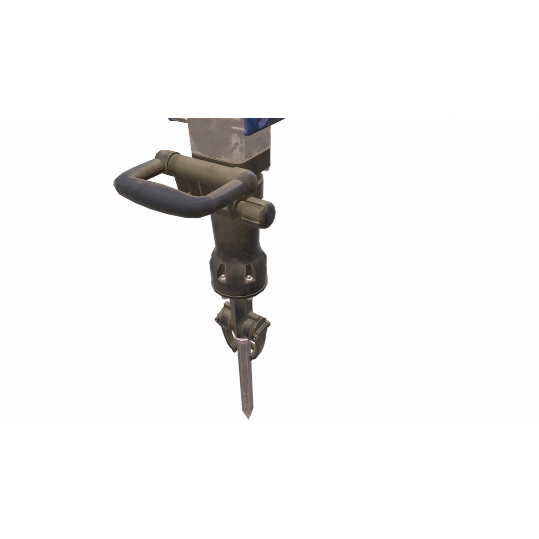 Demolition Hammer Machine 3D Model – Low Poly Game Asset, FBX, Blender - View 21