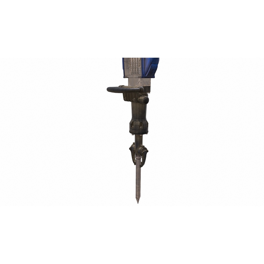 Demolition Hammer Machine 3D Model – Low Poly Game Asset, FBX, Blender - View 31