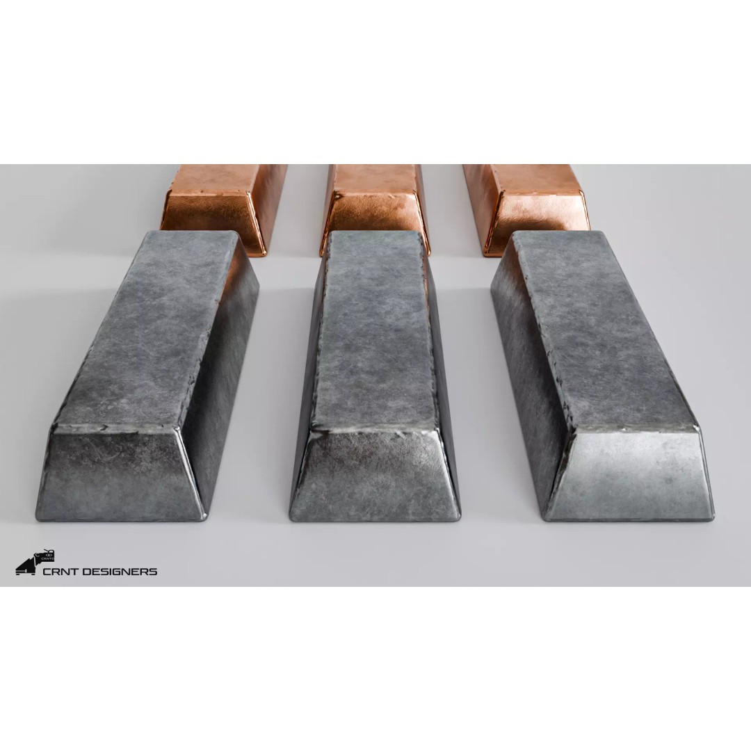 Medieval Metal Ingot 3D Model – Low Poly PBR Asset, Blender & FBX - View 5