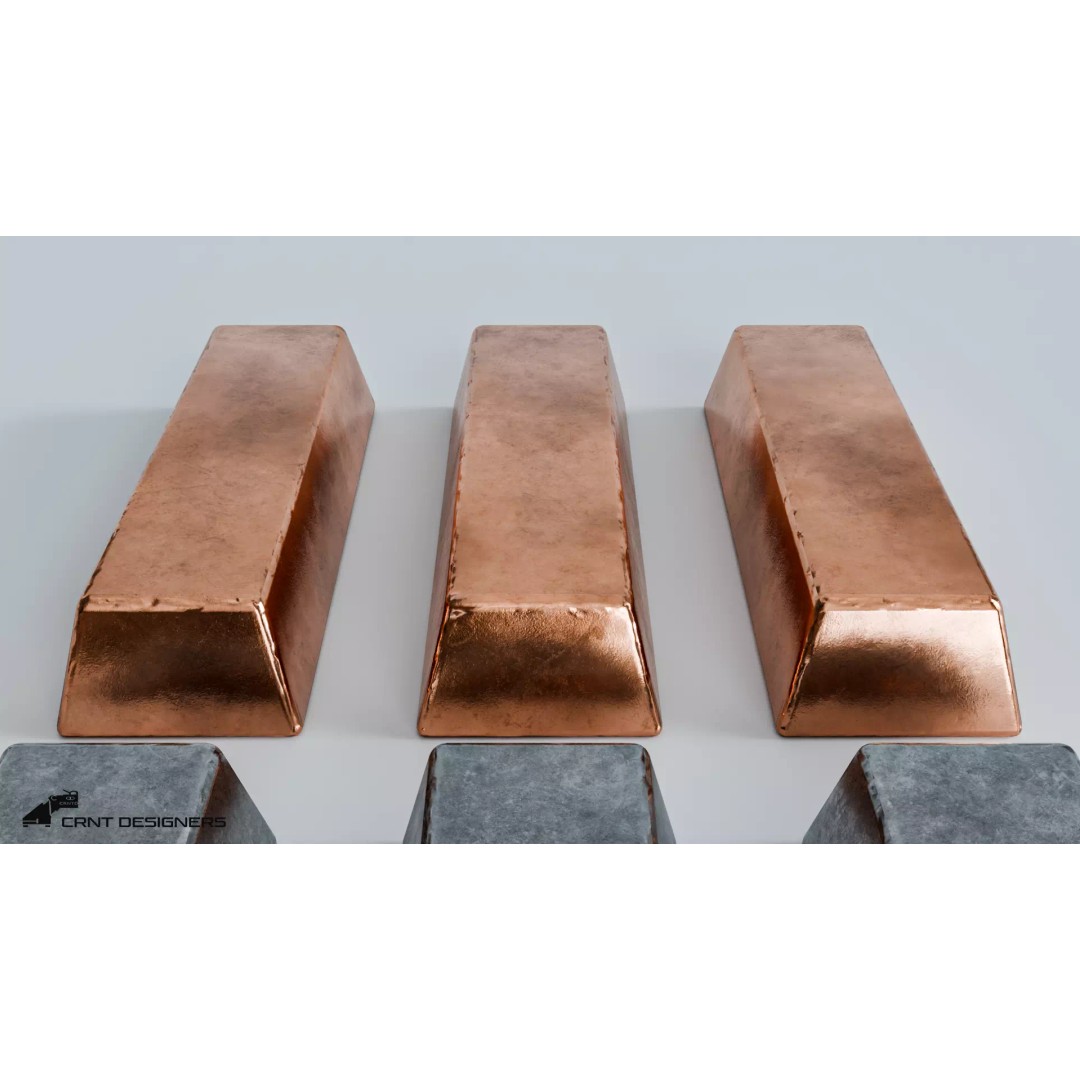 Medieval Metal Ingot 3D Model – Low Poly PBR Asset, Blender & FBX - View 6