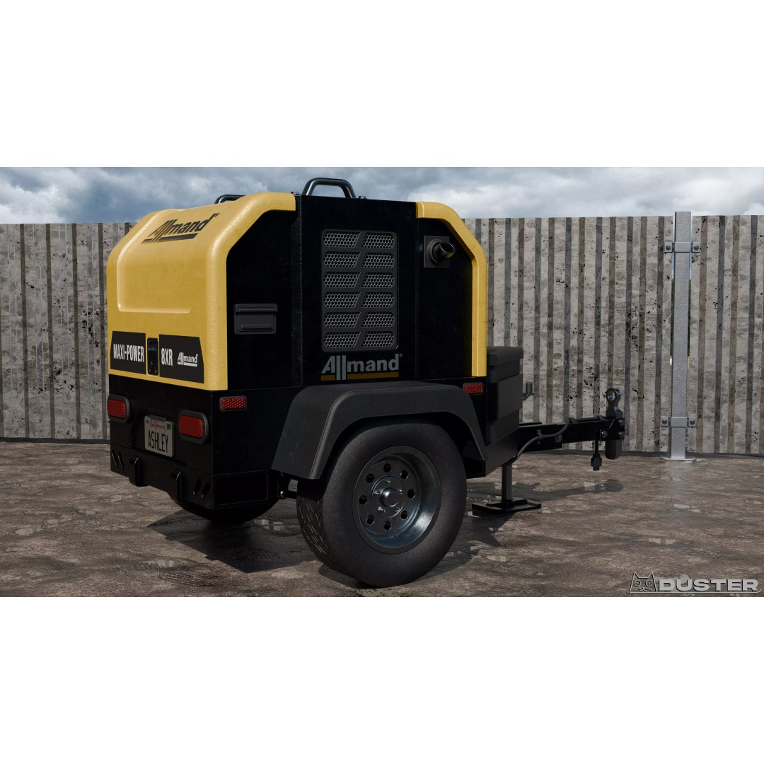 Towable Power Generator 3D Model – Low Poly Construction Asset, FBX - View 3