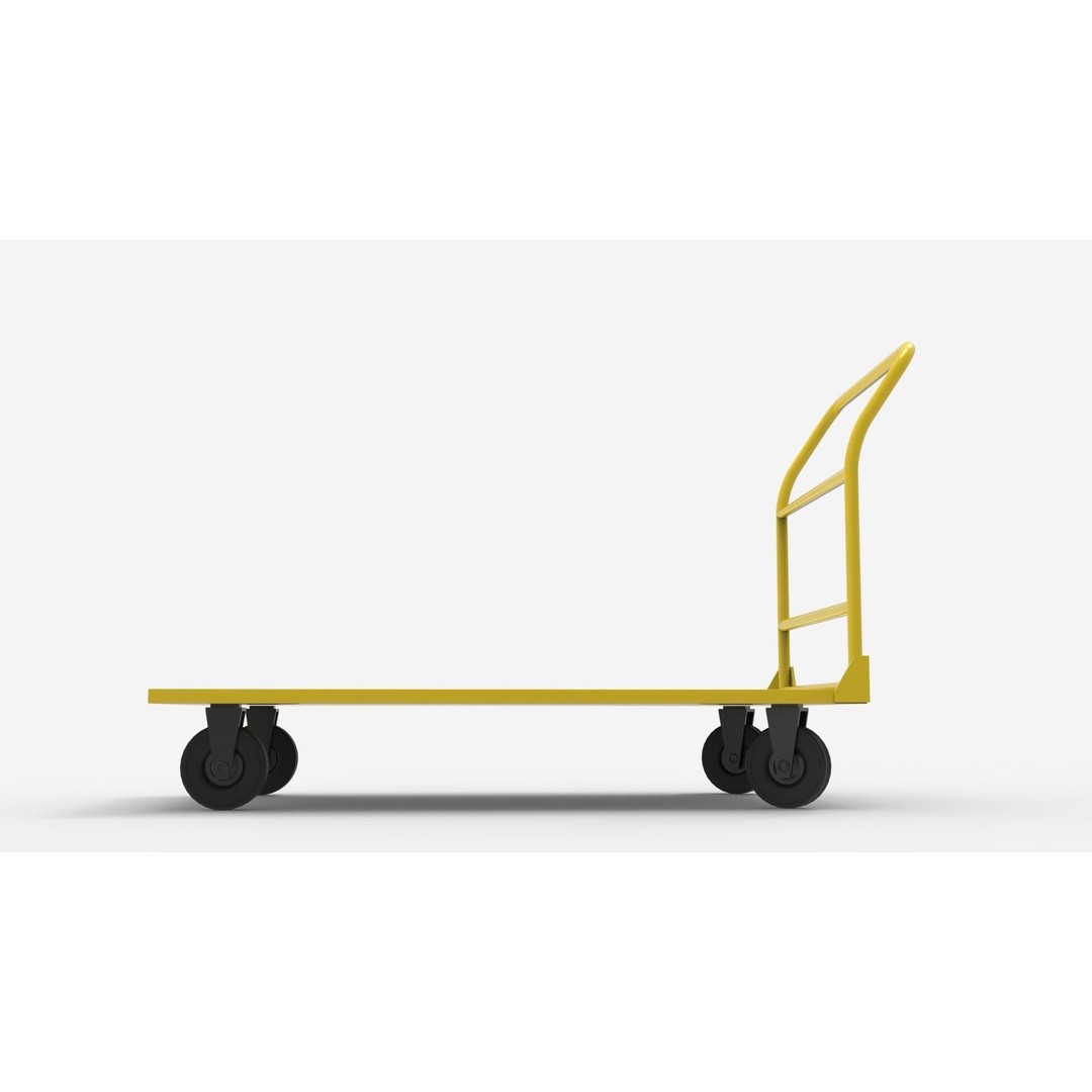Handcart 3D Model – Industrial Cargo Trolley, Blender - View 11