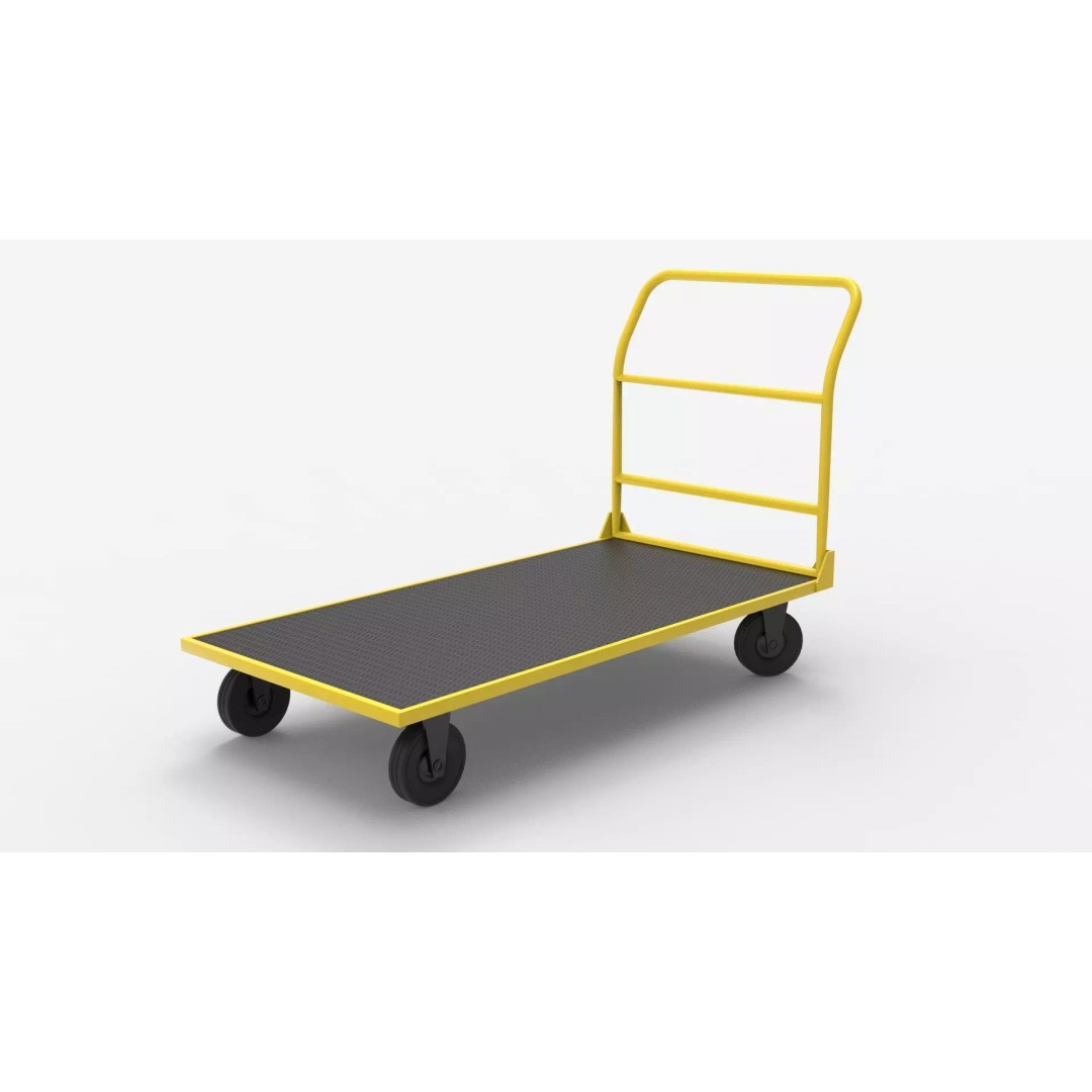 Handcart 3D Model – Industrial Cargo Trolley, Blender - View 2