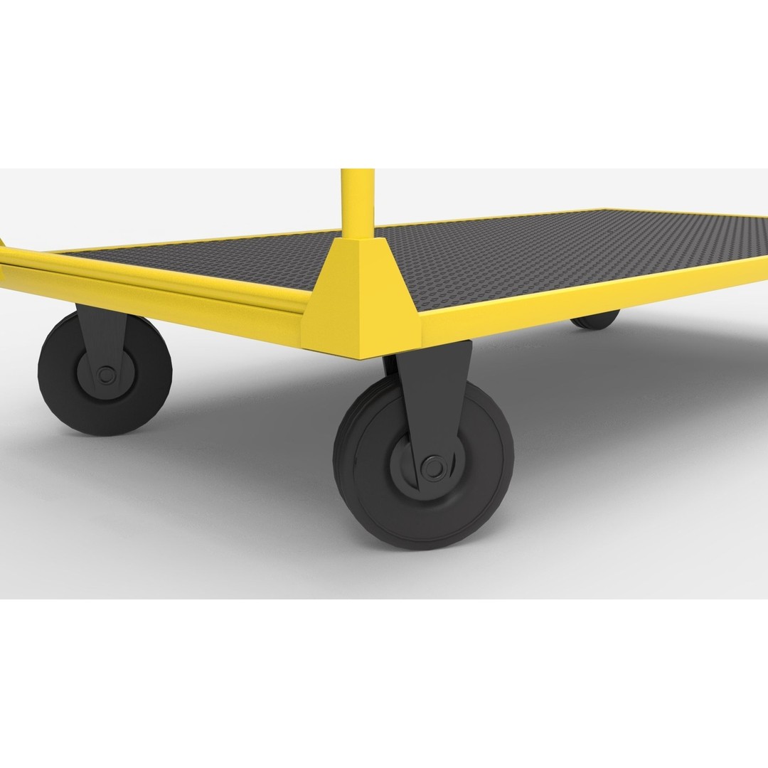 Handcart 3D Model – Industrial Cargo Trolley, Blender - View 32