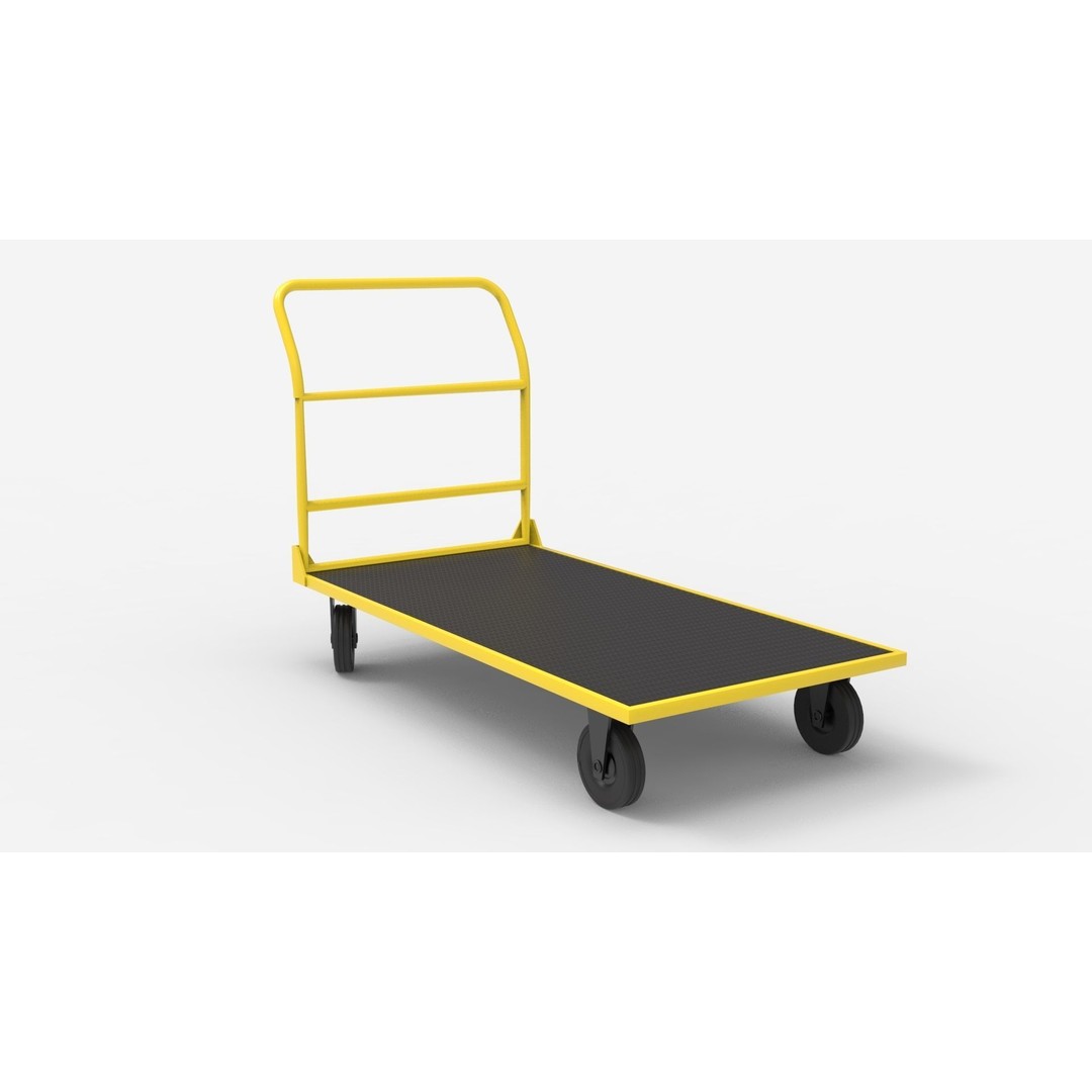 Handcart 3D Model – Industrial Cargo Trolley, Blender - View 44