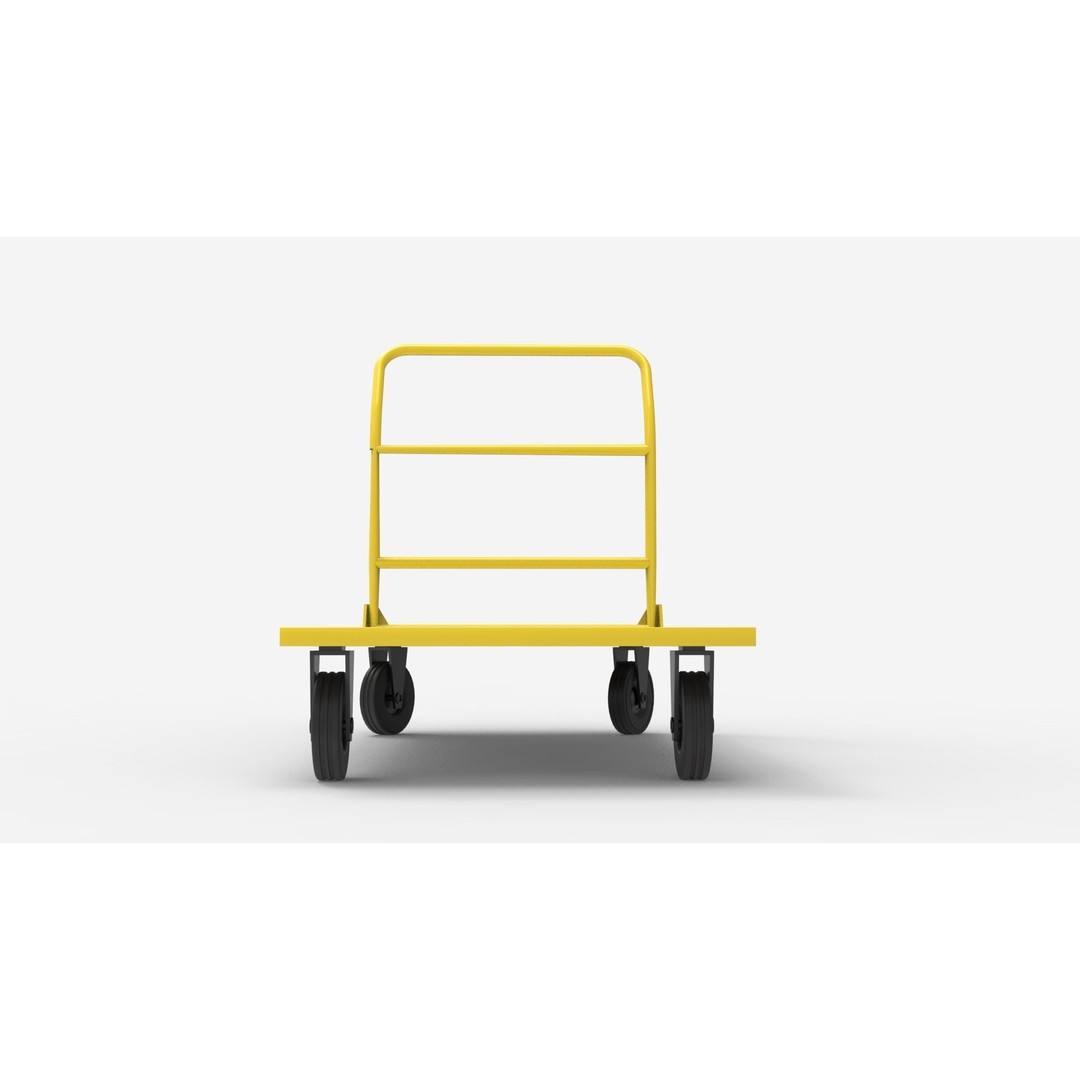 Handcart 3D Model – Industrial Cargo Trolley, Blender - View 5