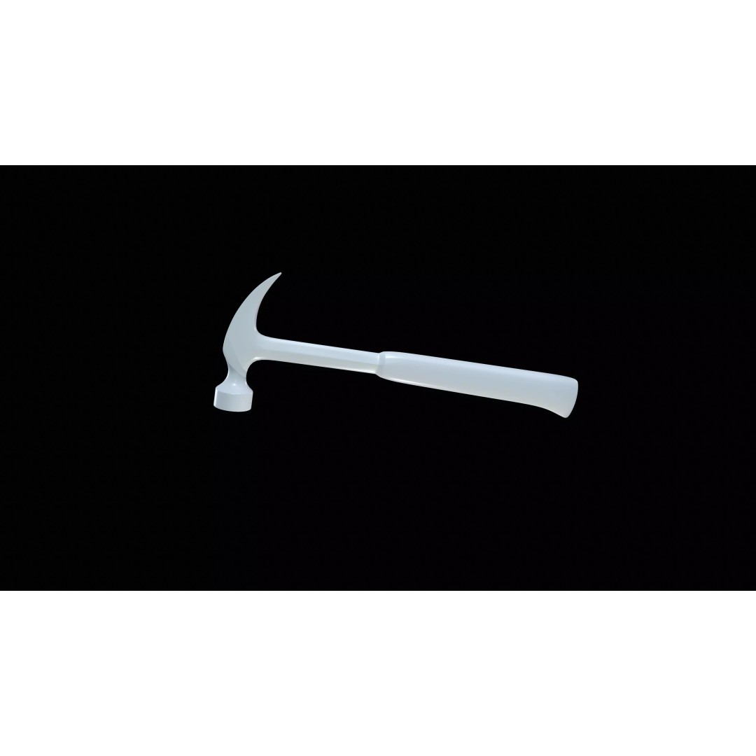 Claw Hammer 3D Model – Low Poly Game Ready Tool, OBJ - View 13