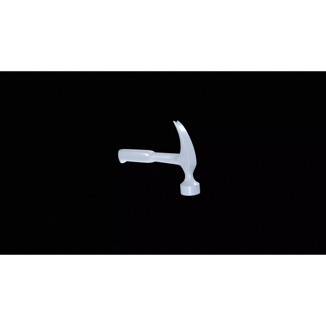 Claw Hammer 3D Model – Low Poly Game Ready Tool, OBJ - View 14